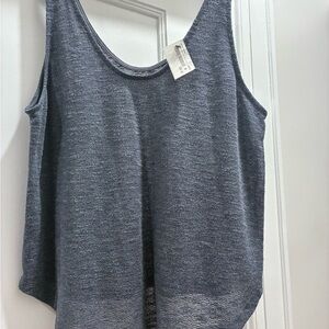 Blue/Gray Sleeveless Knit Top